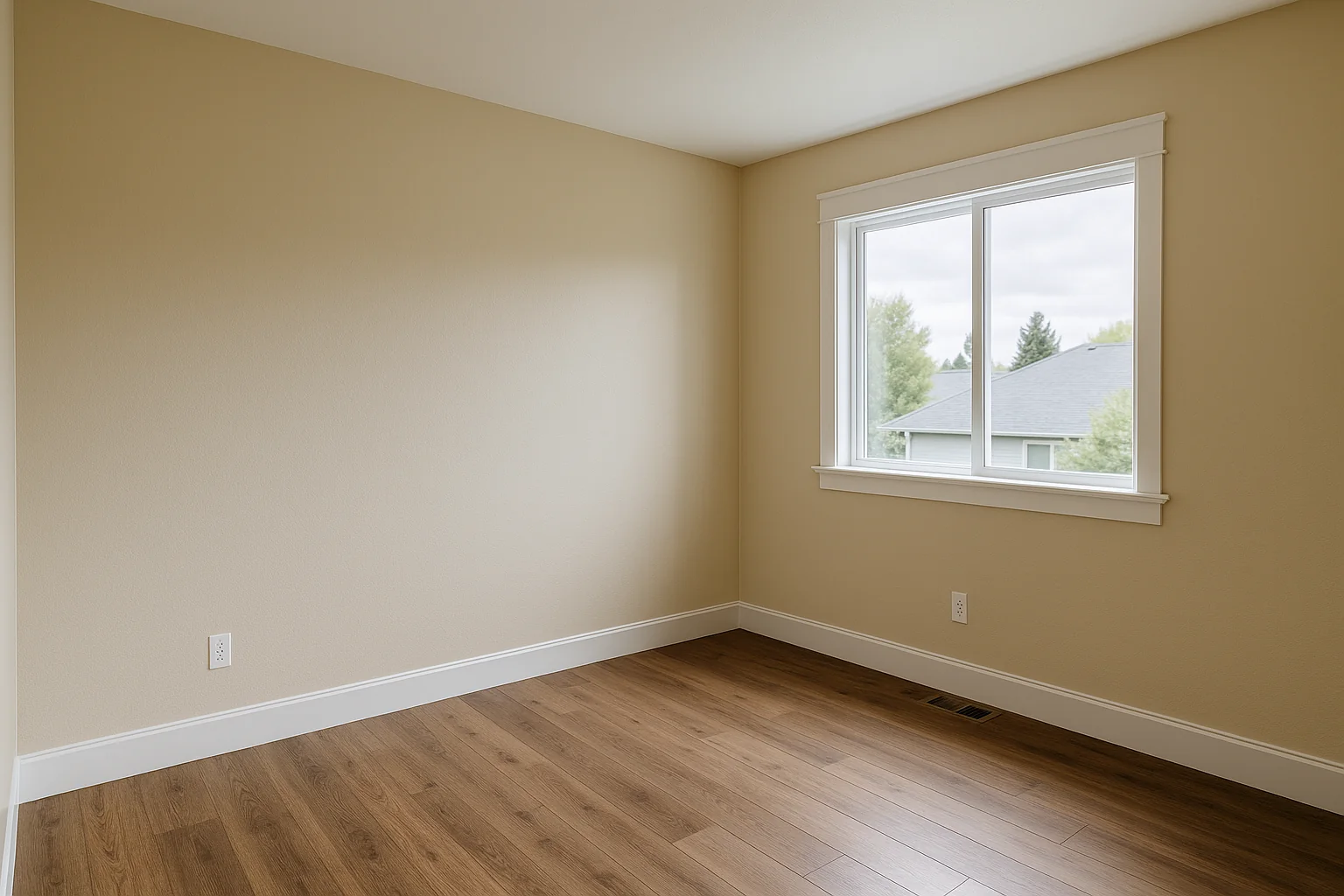 Freshly painted bright interior room in a Hillsboro home